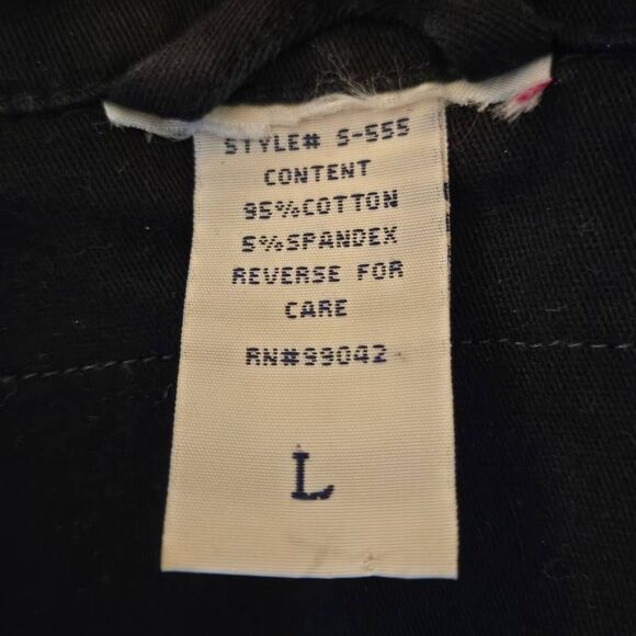 Women's Zebra Print Trim Crystal Button Front Denim Cotton Jacket Black Large - Picture 2 of 11